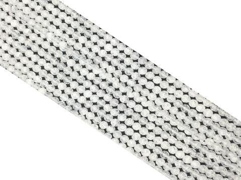 Matte Crystal Quartz Round Beads 6mm
